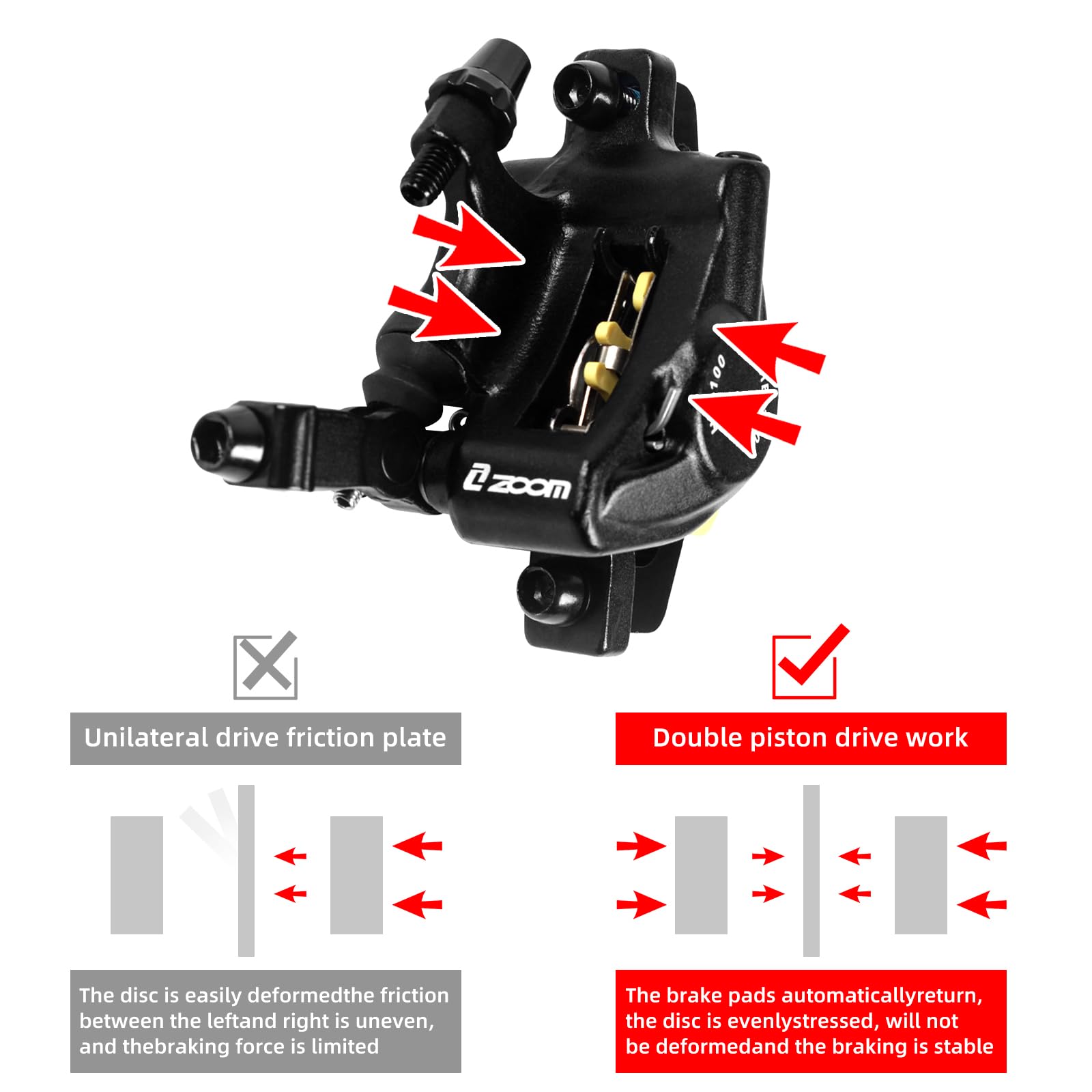 Z00M HB100/HB870/HB875 E-BIKE  - Brake Pad Set recension och pris