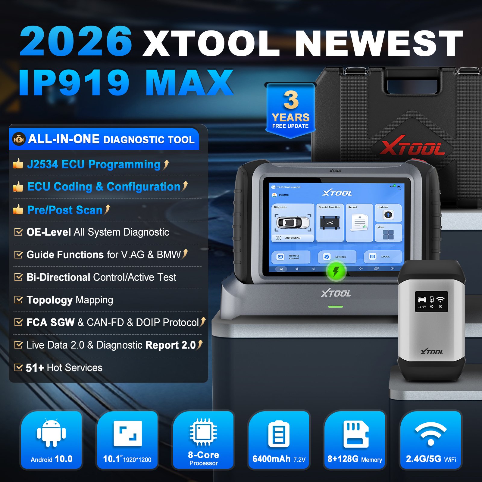 EU Warehouse XTOOL IP919MAX J2 - Car Diagnostic Tool recension och pris